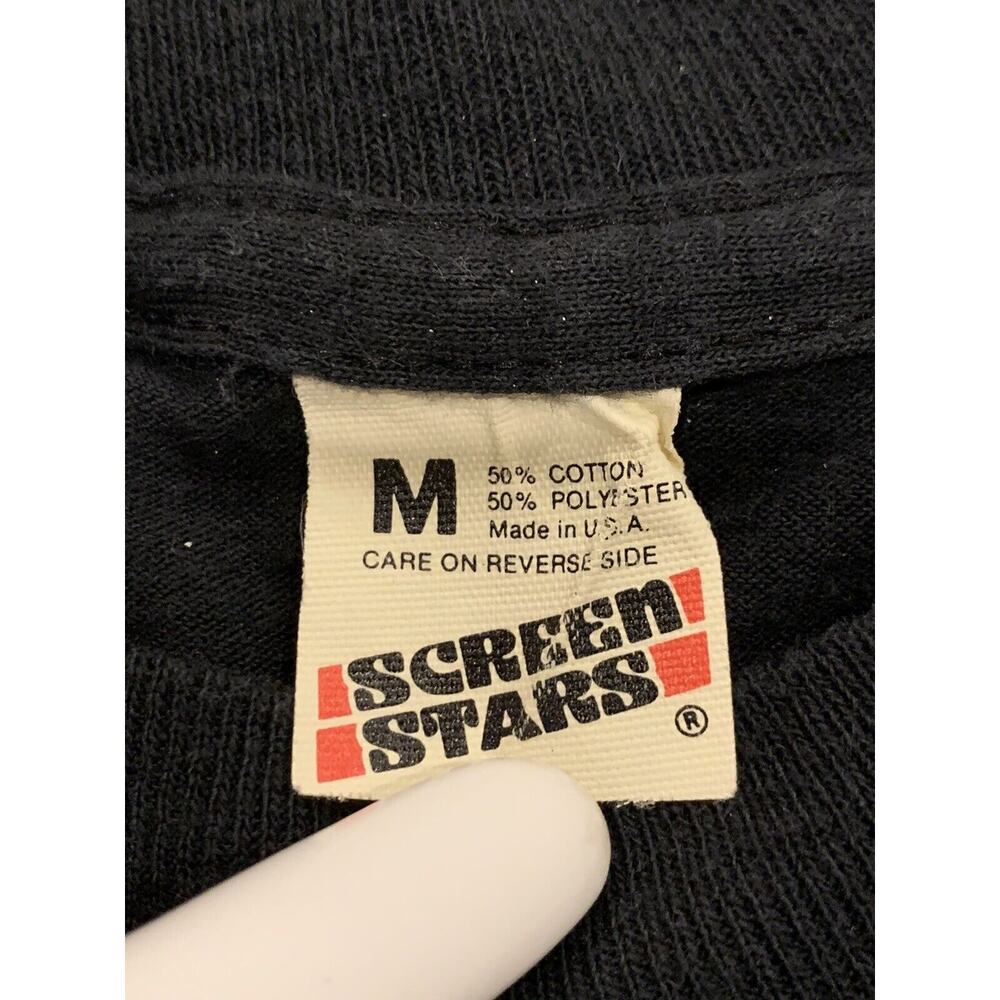 Vintage Screen Stars Hard Rock New York Black Short Sleeve T-shirt Size M MEDIUM - Picture 5 of 8